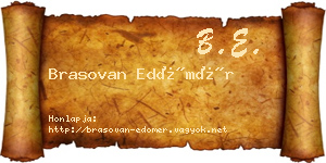 Brasovan Edömér névjegykártya